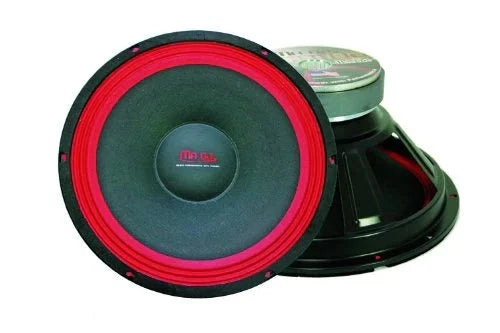2 MR DJ PA118 Raw PRO Subwoofer700W 18" Raw replacement PRO PA DJ Speaker Subwoofer 8 Ohm Woofer 50oz Magnet, dark/Red