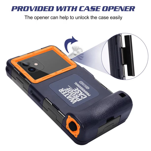 UrbanX Professional [15m/50ft] Swimming Diving Surfing Snorkeling Photo Video Waterproof Protective Case Underwater Housing for  K7 And all Phones Up to 6.9 25mm LCD with Lanyard