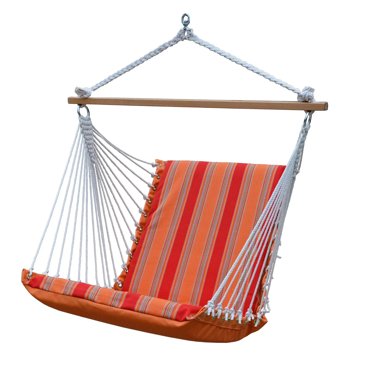 The Hamptons Collection 48" Red and Orange Acrylic Soft Comfort Hammock Chair