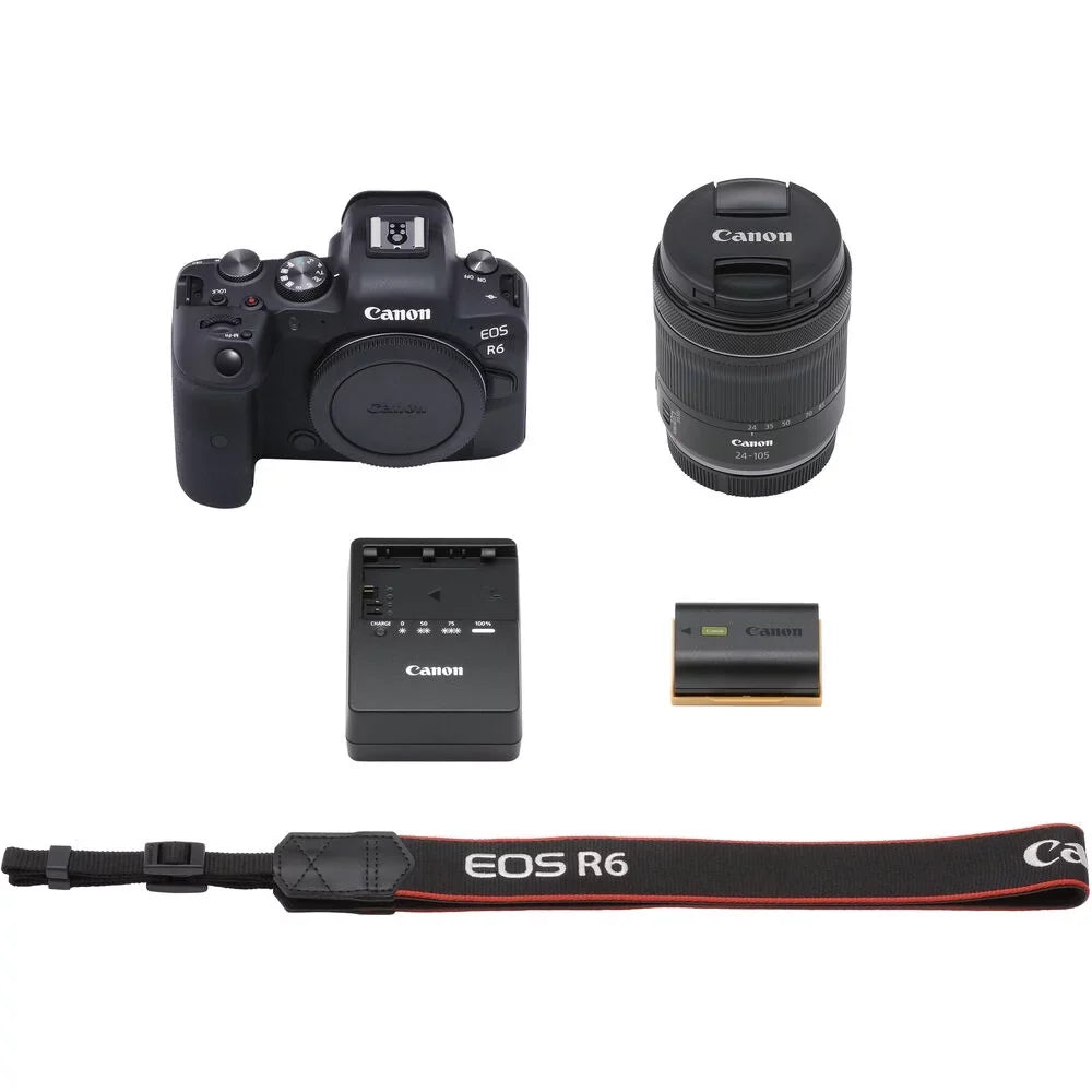 EOS R6 Mirrorless Camera W/ 24-105mm f/4-7.1 Lens - Advanced Bundle
