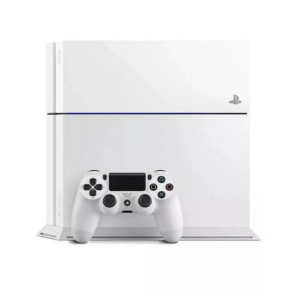 Pre-Owned  PlayStation 4 500GB Gaming Console White Headset 2 Controller with BOLT AXTION Cleaning Kit Bundle (Refurbished: Like New)