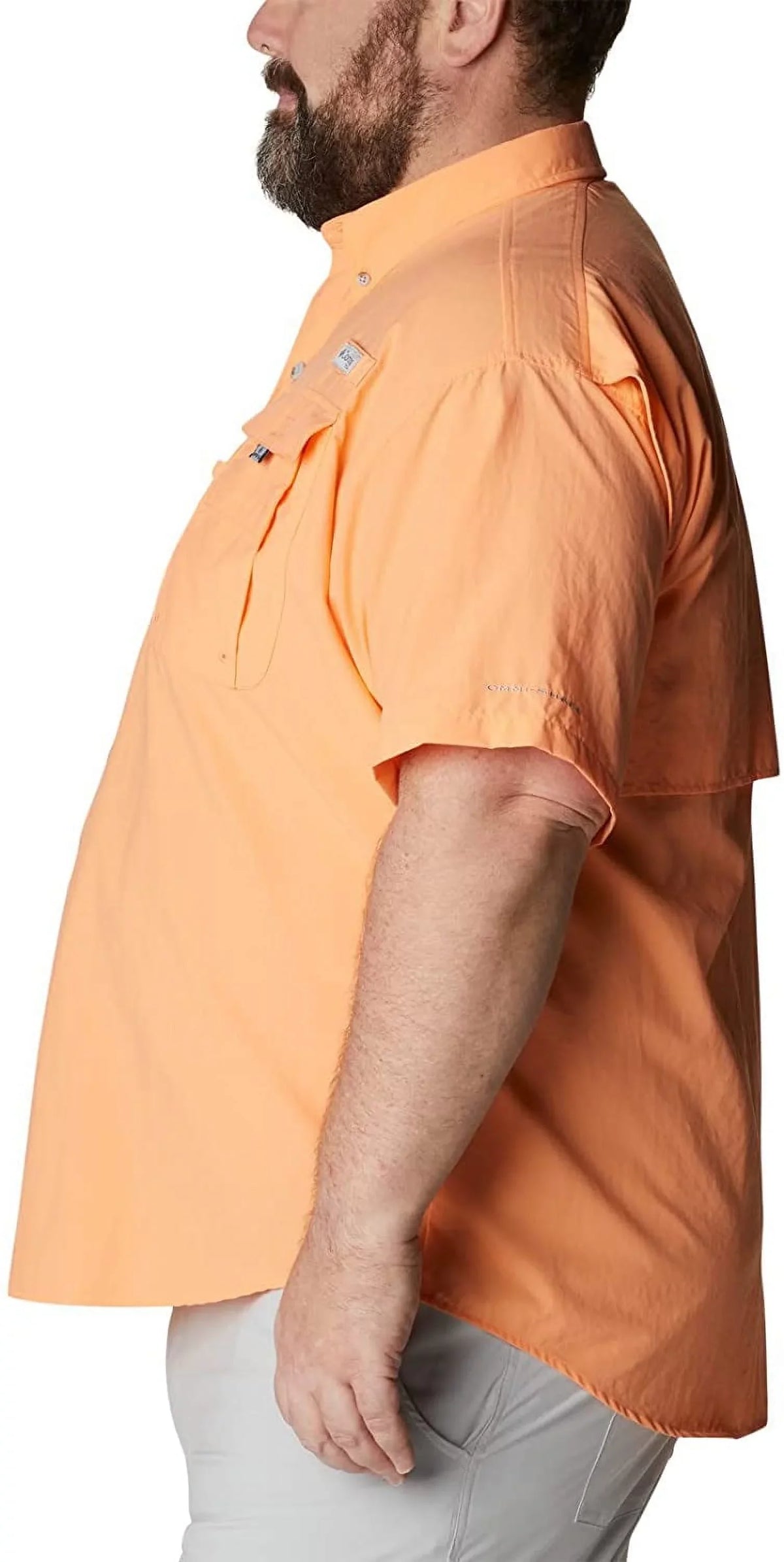 Columbia Men's Bahama II Short Sleeve Shirt, Bright Nectar, XX-Small