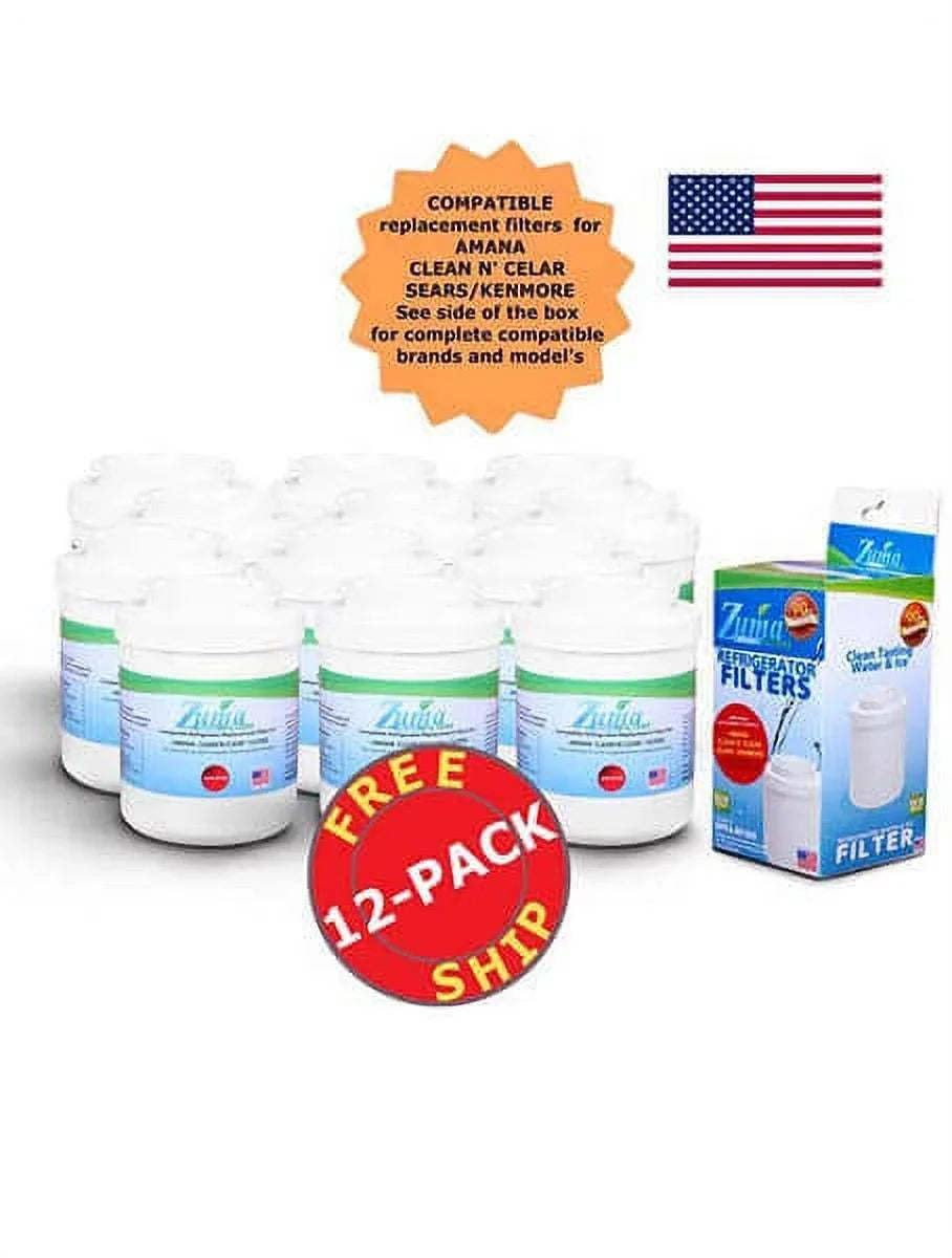 ZUMA Brand , Water and Ice Filter , Model # OPFA-RF300 , Compatible with Amana® 12388403 - 12 Pack - Made in U.S.A.