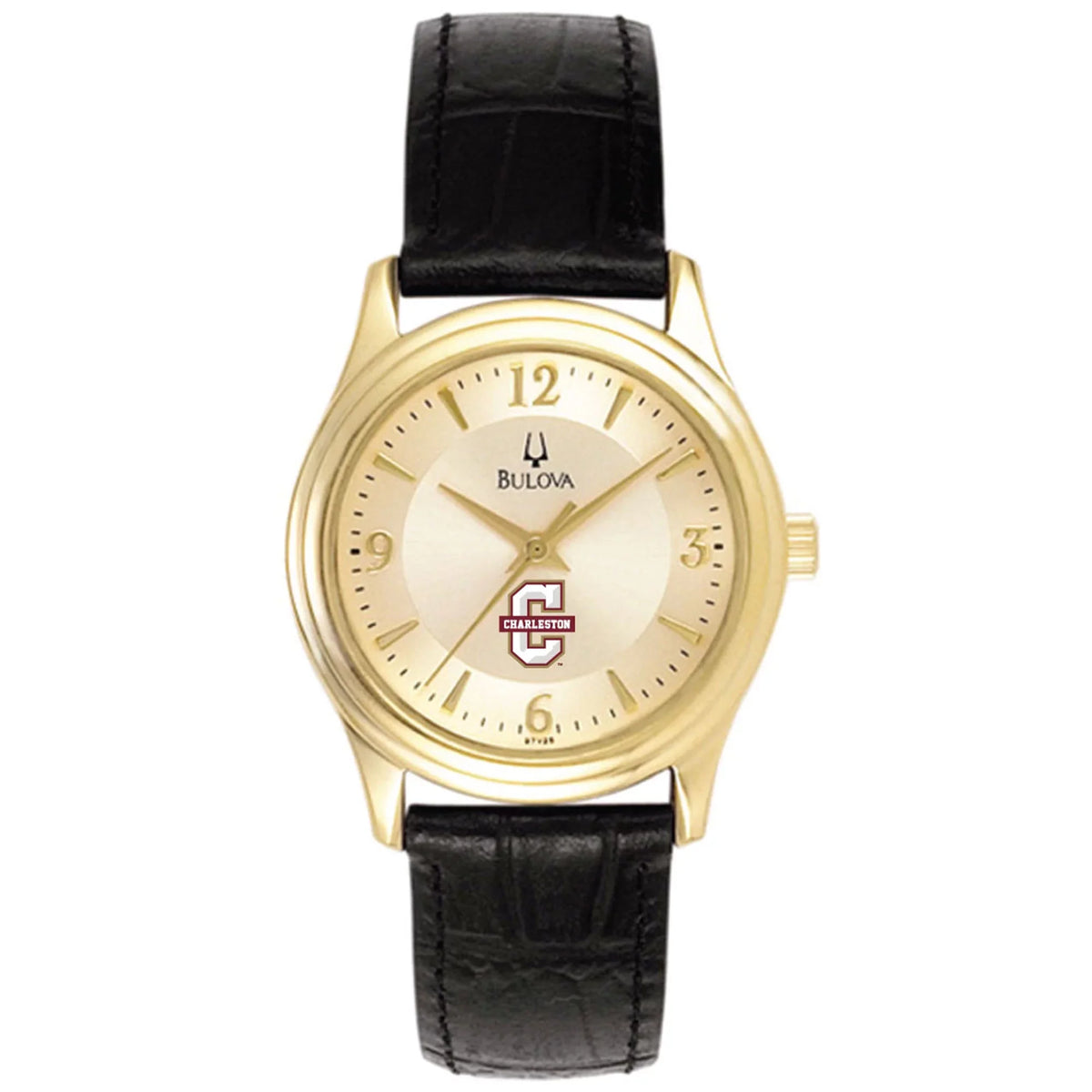 Women's Bulova  Gold/charcoal Charleston Cougars Stainless Steel Watch with Leather Band