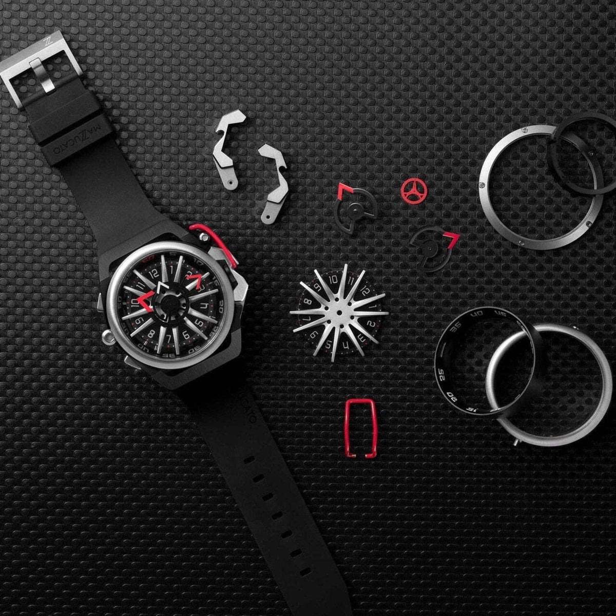 Mazzucato RIM Reversible Automatic charcoal Red