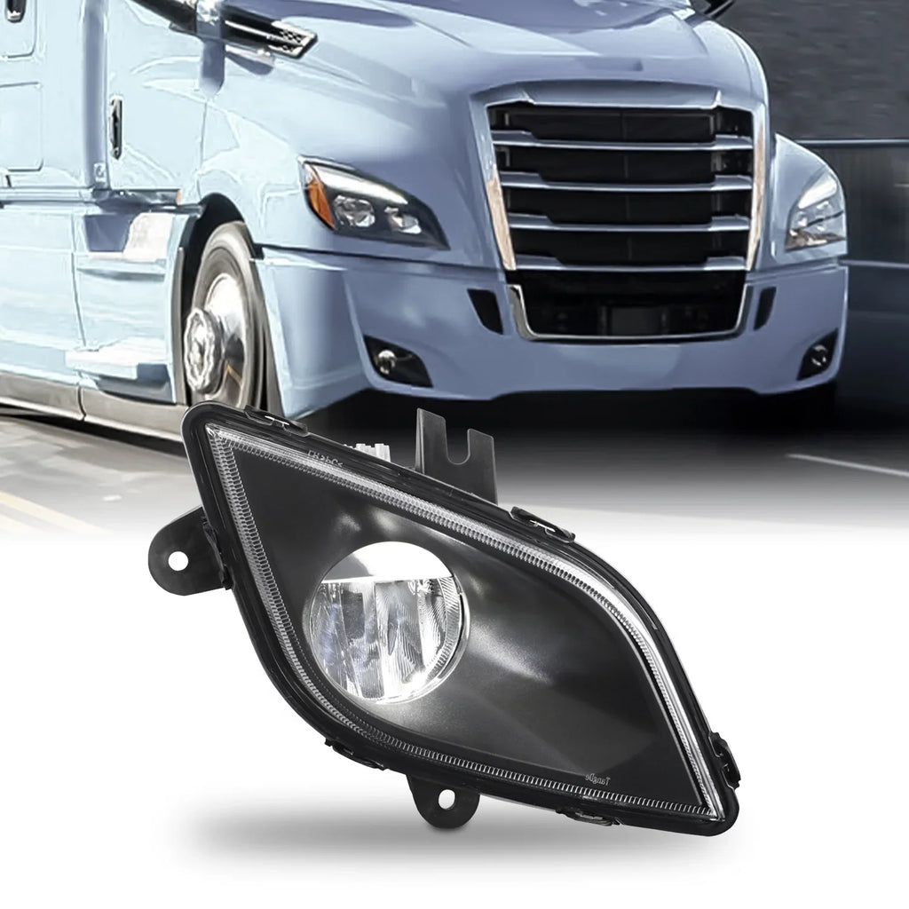 AKKON - Fit 2018 2019 2020 2021 2022 2023 Freightliner Cascadia 126 Class 8 Truck LED Fog Light Lamp charcoal OE Style Passenger Side