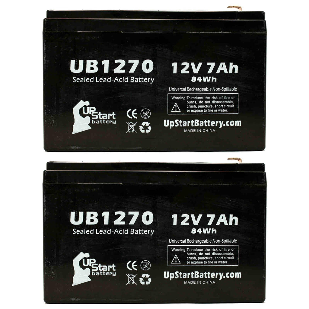 2x Pack - Compatible APC SMART-UPS 2000 SURT2000RMXLI Battery - Replacement UB1270 Universal Sealed Lead Acid Battery (12V, 7Ah, 7000mAh, F1 Terminal, AGM, SLA) - Includes 4 F1 to F2 Terminal Adapters
