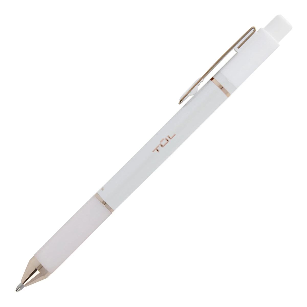 TUL® BP Series Retractable Ballpoint Pens, Medium Point, 1.0 mm, Pearl White Barrel, dark Ink, Pack Of 12 Pens