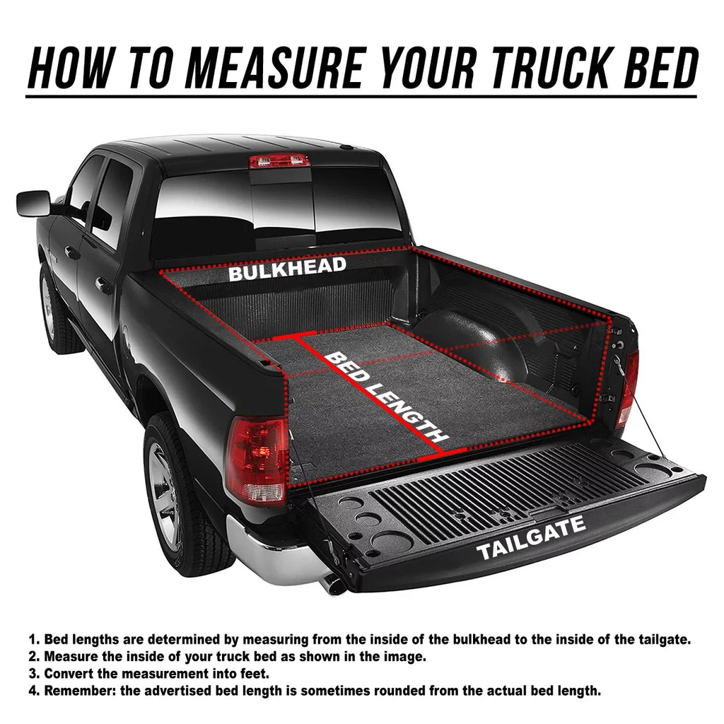 DNA Motoring TTC-TRISOFT-049 for 2005 to 2019 Nissan Frontier 5' Bed Fleetside Tri-Fold Adjustable Soft Trunk Tonneau Cover 06 07 08 09 10 11 12 13 14 15 16 17 18