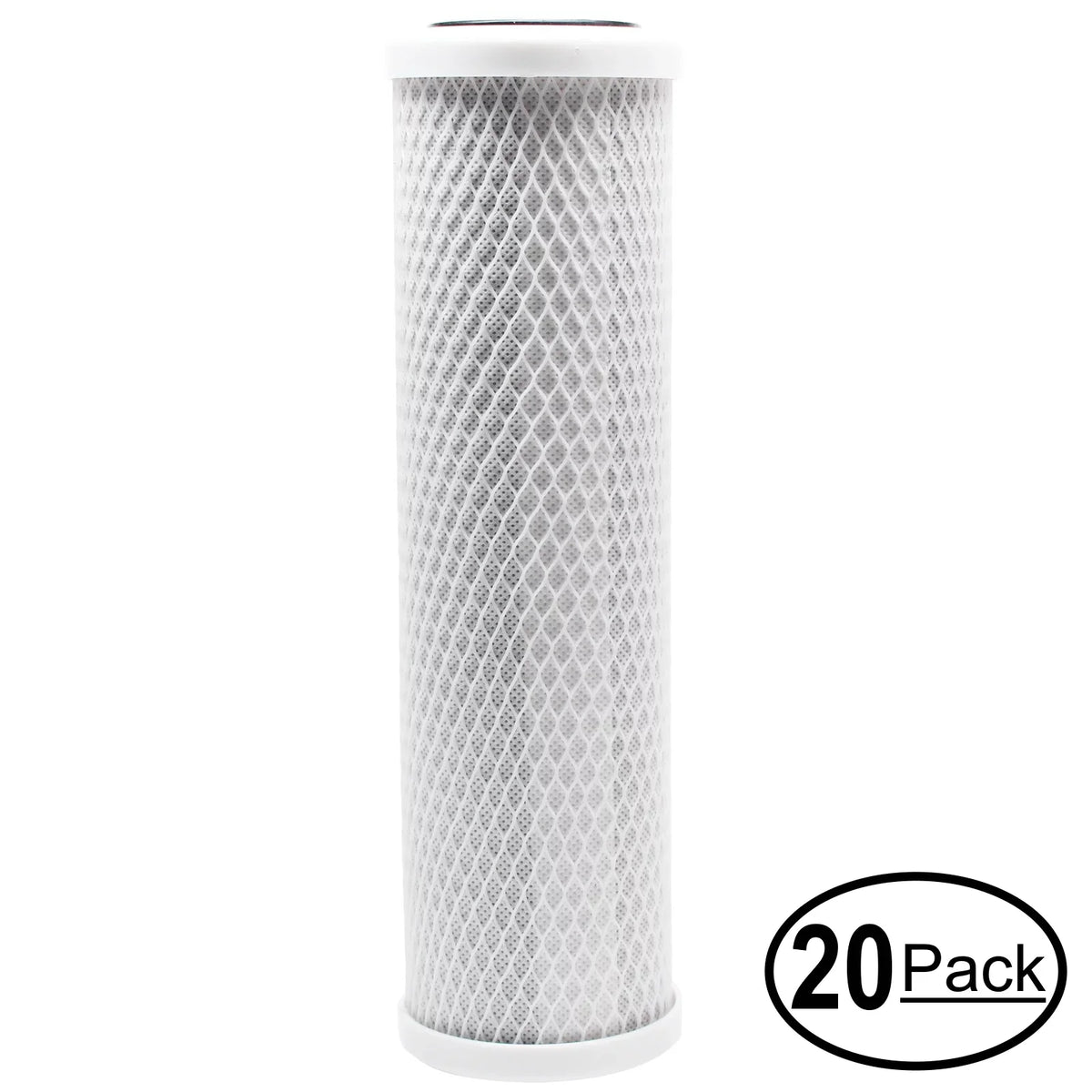 20-Pack Replacement for Seachem Pinnacle+ RO/DI Activated Carbon Block Filter - Universal 10 25mm Filter for Seachem Pinnacle+ RO/DI - Denali Pure Brand