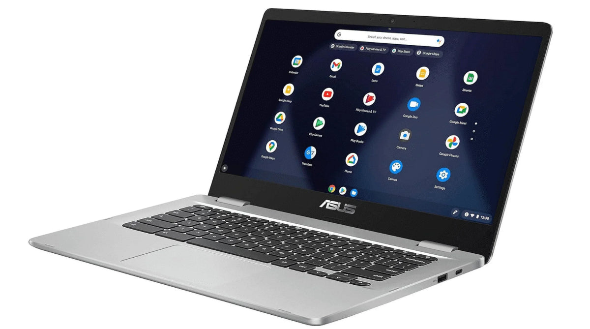 (Renewed) C423NA Chromebook 14 14" FHD Laptop Computer,  Celeron N3350 Processor, 8GB LPDDR4 RAM, 64GB eMMC, 802.11AC WiFi, Bluetooth, USB Type-C, Silver, Chrome OS