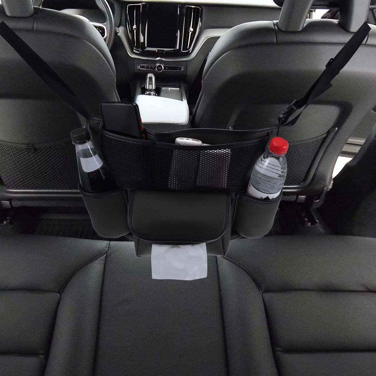Car Large Capacity Seat Organizer Backseat Multi Pockets Purse Storage for Car 36x26c18cm charcoal
