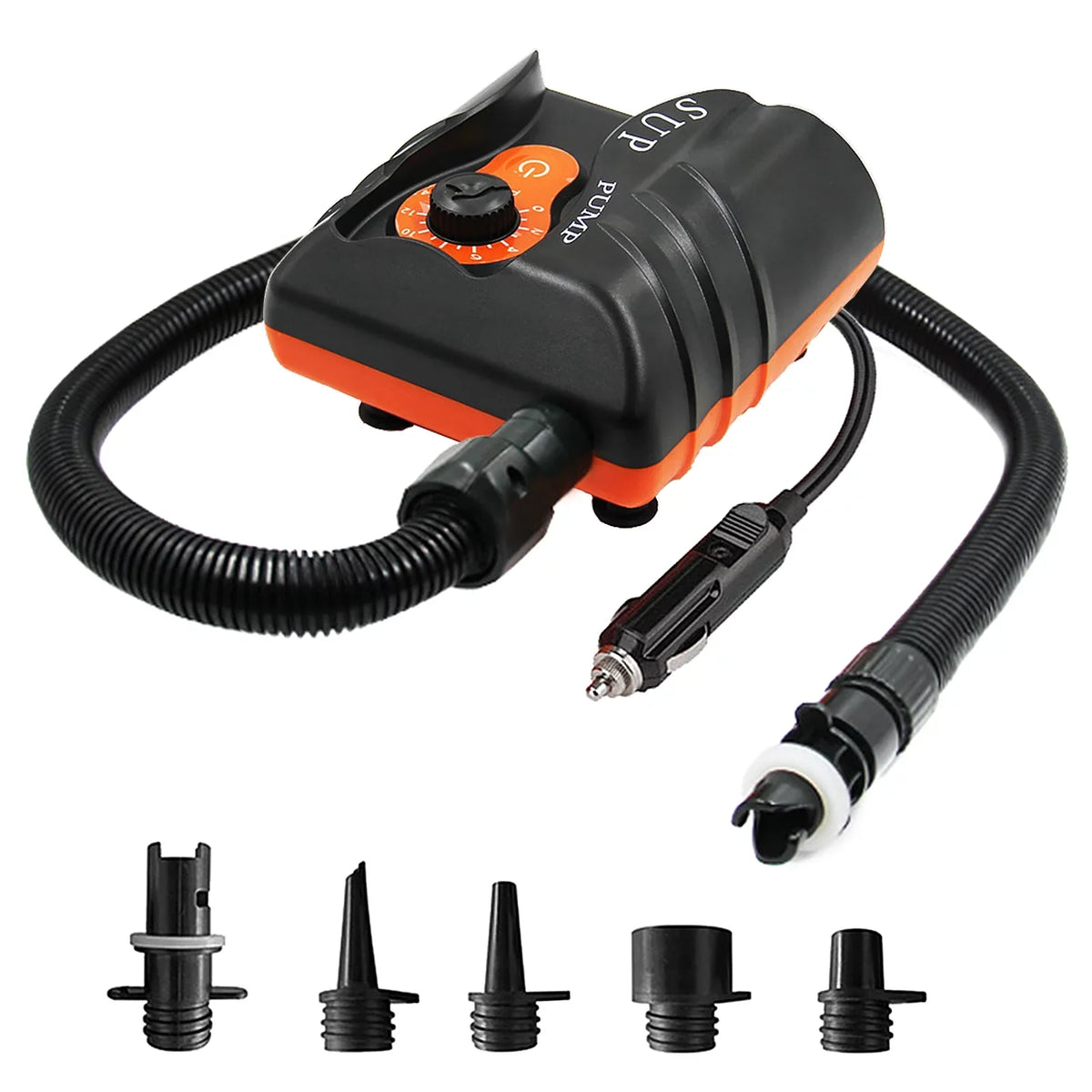 Dcenta Exclusive 16 PSI Electric Inflation Air Pump with 6 Nozzles for Inflatables and Boats