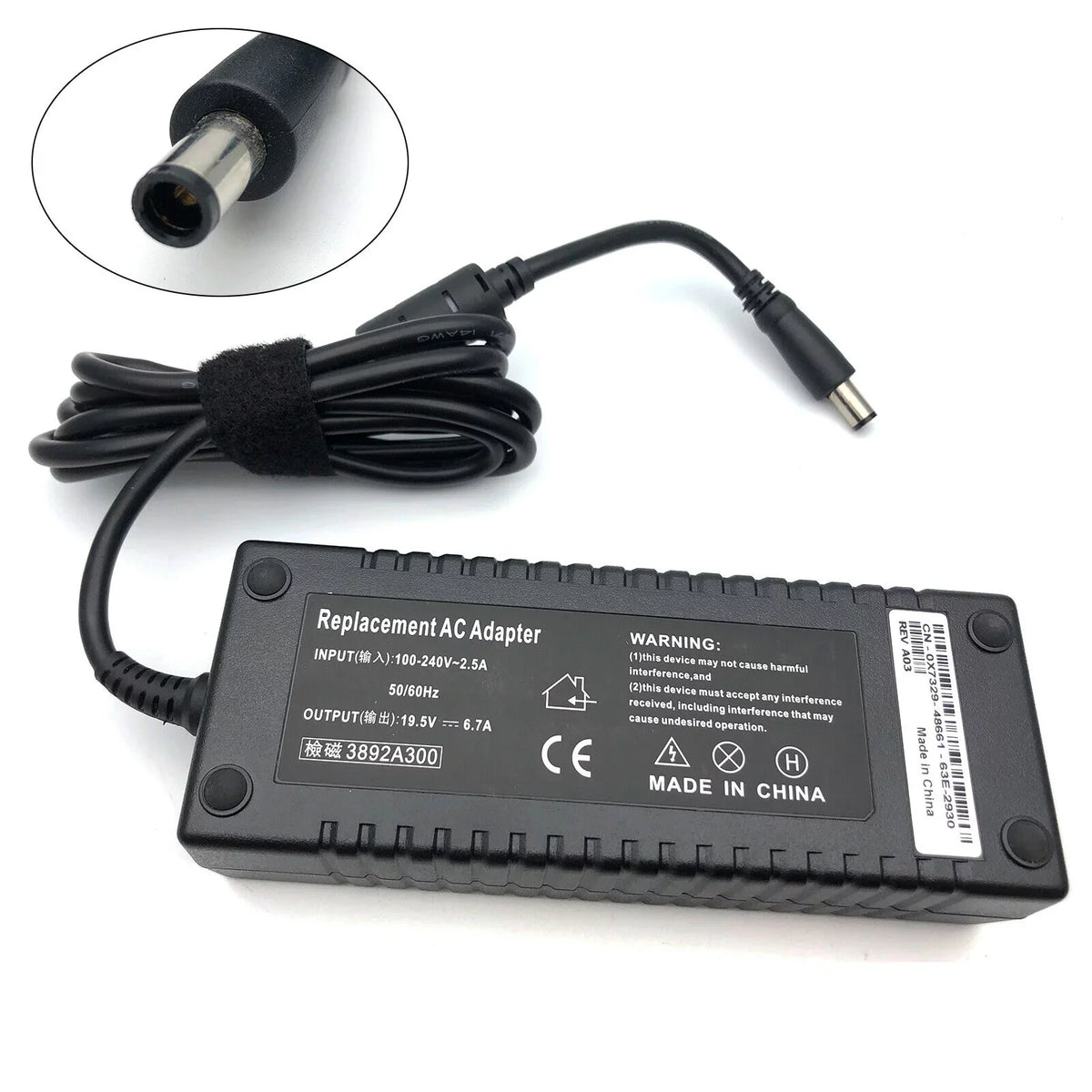 130W AC Power Adapter Charger for  G3 17 3779, G5 15 5587 G7 15 7588 Laptop