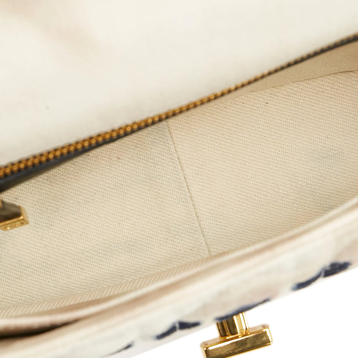Pre-Owned Authenticated Dior Small Tie Dye Caro Denim Fabric White Crossbody Bag Unisex (Good)
