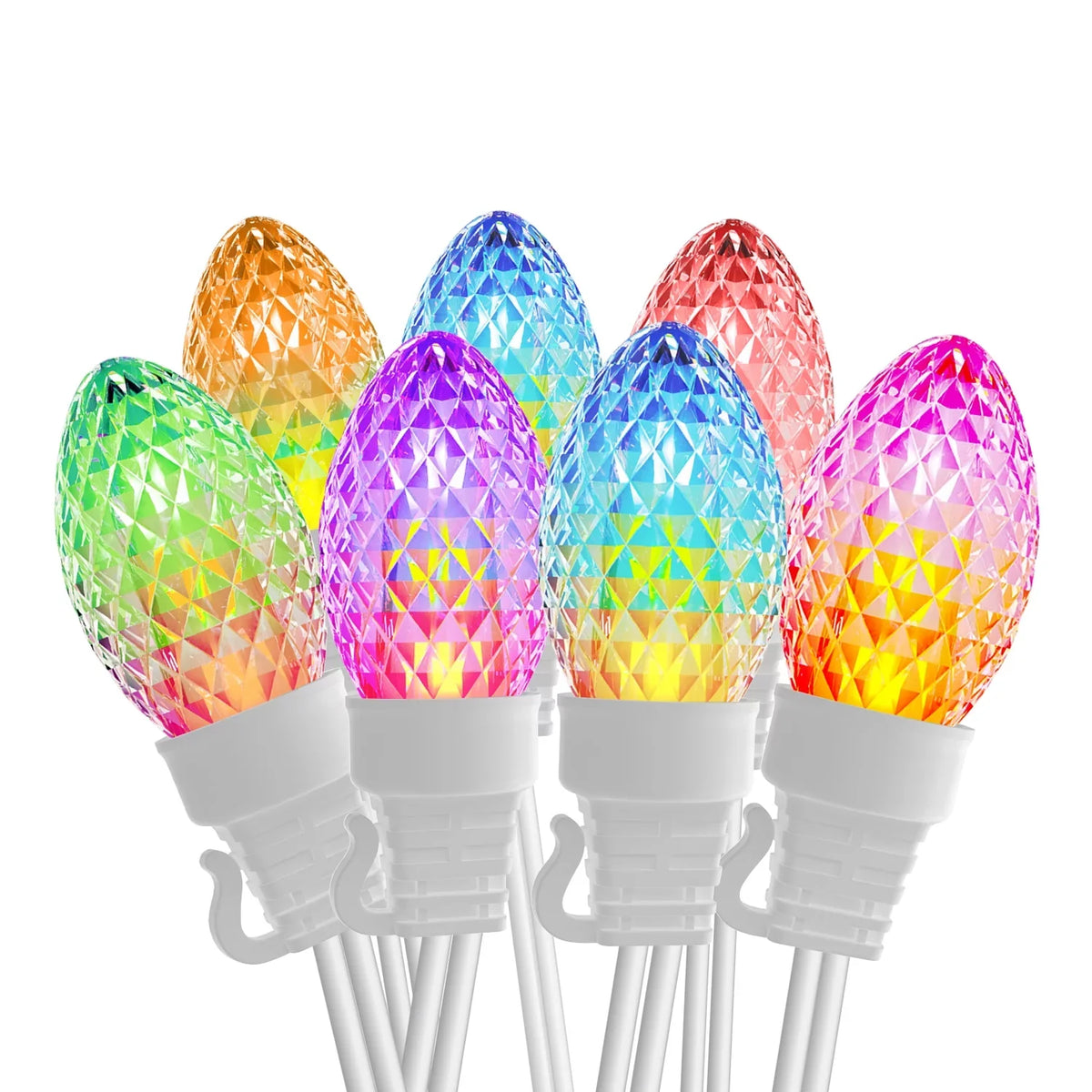 Eva's Light C9 Christmas Lights Outdoor, 23ft 20 Bulbs Color Changing LED String Lights Waterproof