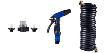 BENTISM RV Water Pump 5.3 GPM 5.5 Gallons Per Minute 12V Water Pump Automatic 70 PSI Diaphragm Pump with 25 Foot Coiled Hose Washdown Pumps for Boats Caravan Rv Marine Yacht