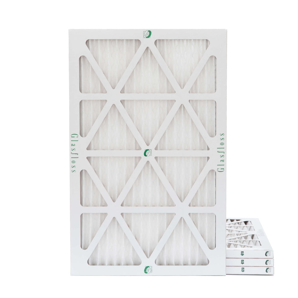 Exact Size: 15-1/2 x 24-1/2 x 7/8. Box of 4. Glasfloss ZL 16x25x1 MERV 10 Pleated AC Furnace Air Filters