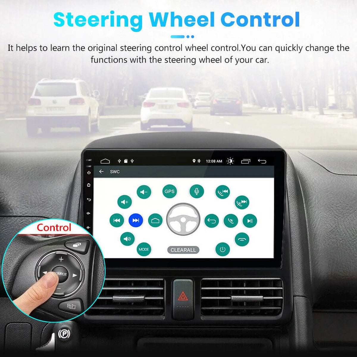 AWESAFE Car Stereo Radio for Honda CRV 2001 2002 2003 2004 2005 2006,2+32GB 9 1 inch Touch Screen with Wireless Carplay Android Auto GPS Navigator Bluetooth WiFi FM Radio Mirror Link