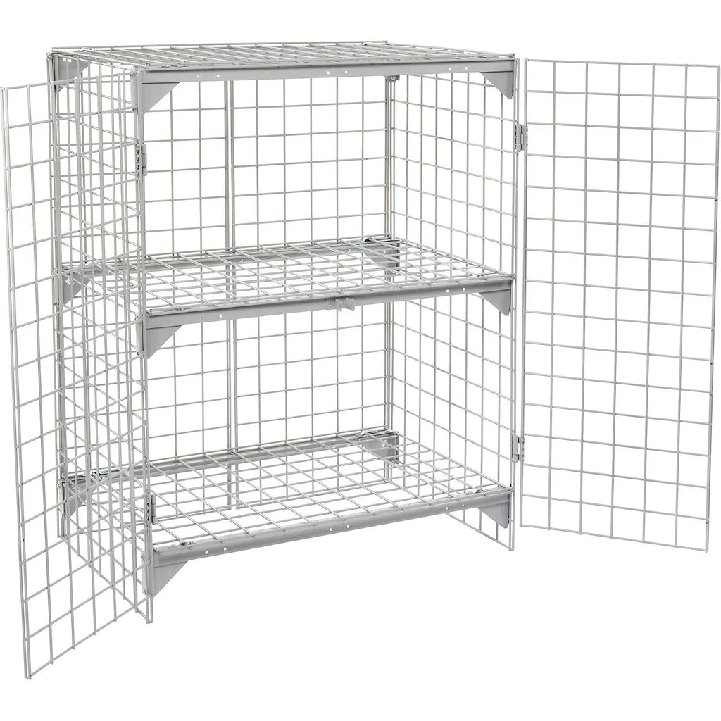 Wire Mesh Security Cage - Ventilated Locker. Global 184083 36 x 24 x 36 in