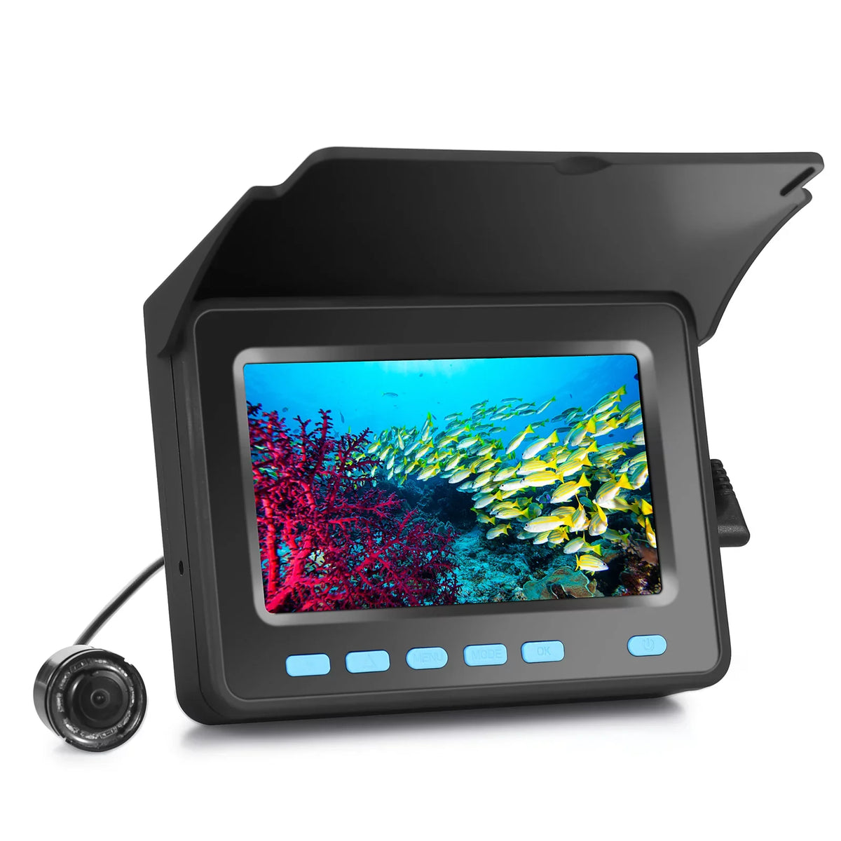 1200TVL Underwater Fishing Camera Fish Finder LCD  8PCS IR LED Night Vision