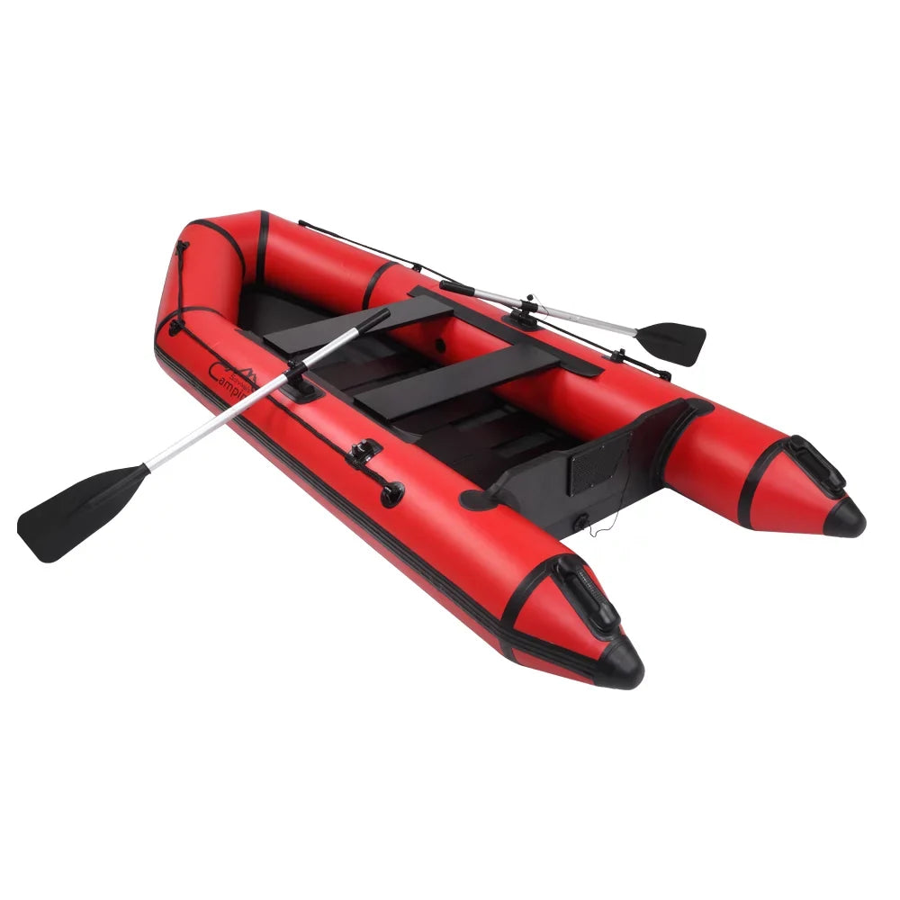 Camping Survivals 10ft polyvinyl chloride 330kg Water Adult Assault Boat Red charcoal