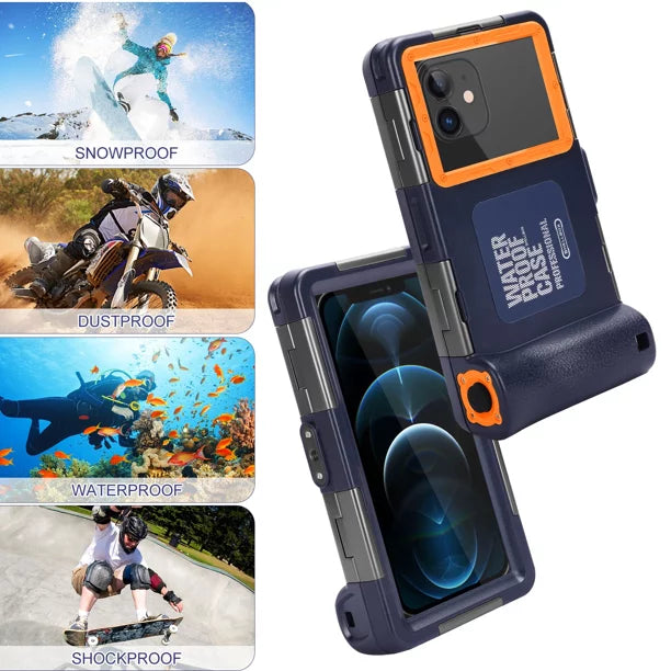 UrbanX Professional [15m/50ft] Swimming Diving Surfing Snorkeling Photo Video Waterproof Protective Case Underwater Housing for TCL 30 5G And all Phones Up to 6.9 inch LCD with Lanyard