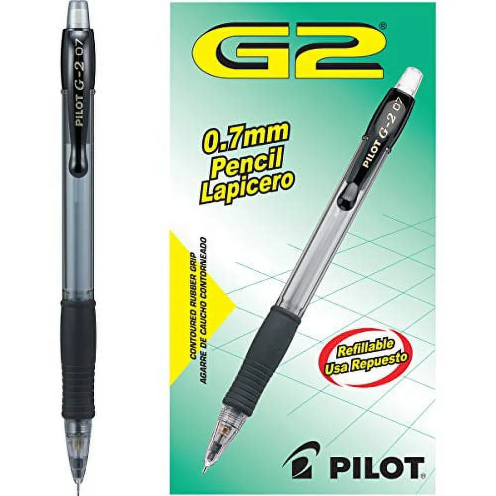 PILOT G2 Mechanical Pencils, 0.7mm Lead, with dark Accents, 12-Pack (51015)