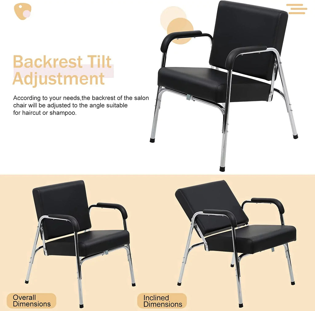 Salon Chair for Hair Stylist Barber Chair Hair Stylist Chair Heavy Duty Modern Fashion Auto Reclining Shampoo Chair Spa Beauty Equipment for Women Men, charcoal