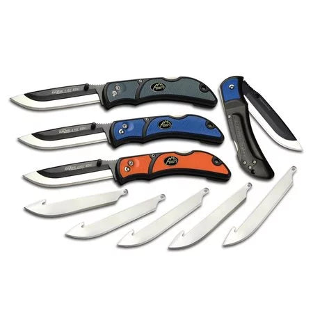 Outdoor Edge RLY50C Razor-Lite EDC 3.5" 420J2 Stainless Steel Drop Point Tanto Polymer ebony, Gray Inserts