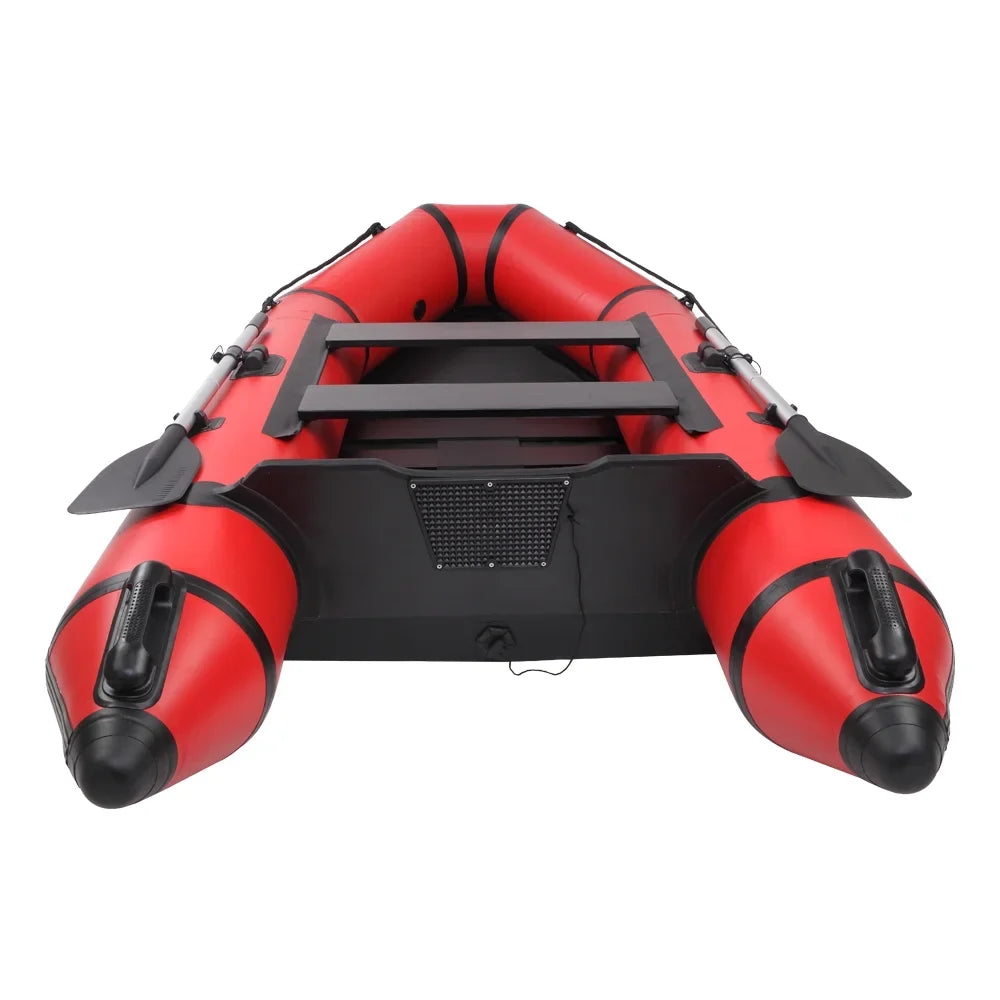 Camping Survivals 10ft polyvinyl chloride 330kg Water Adult Assault Boat Red charcoal