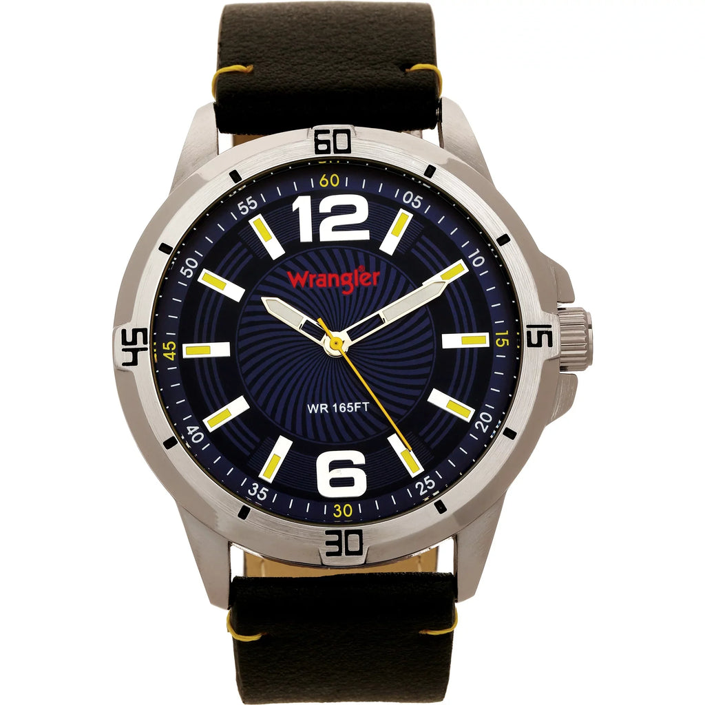 Wrangler 48mm Blue Dial, ebony Strap Watch