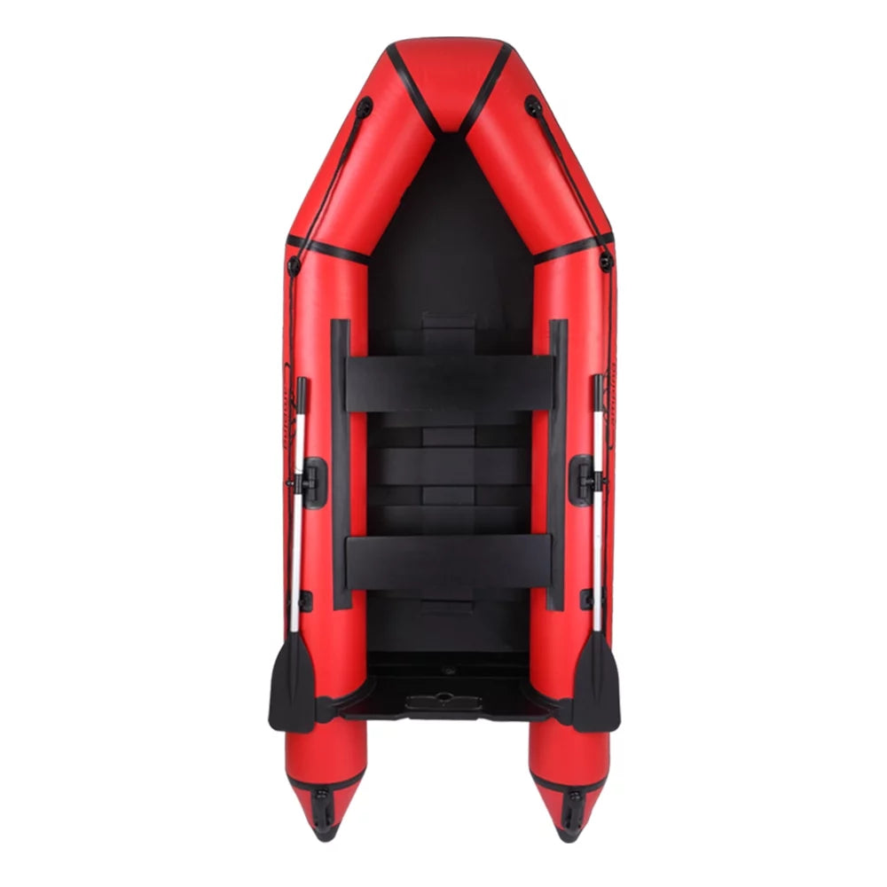 Camping Survivals 10ft polyvinyl chloride 330kg Water Adult Assault Boat Red charcoal
