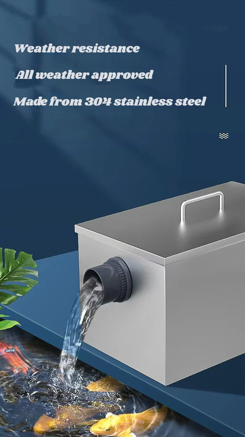 Courtyard lake Koi breeding tank UV disinfection filter