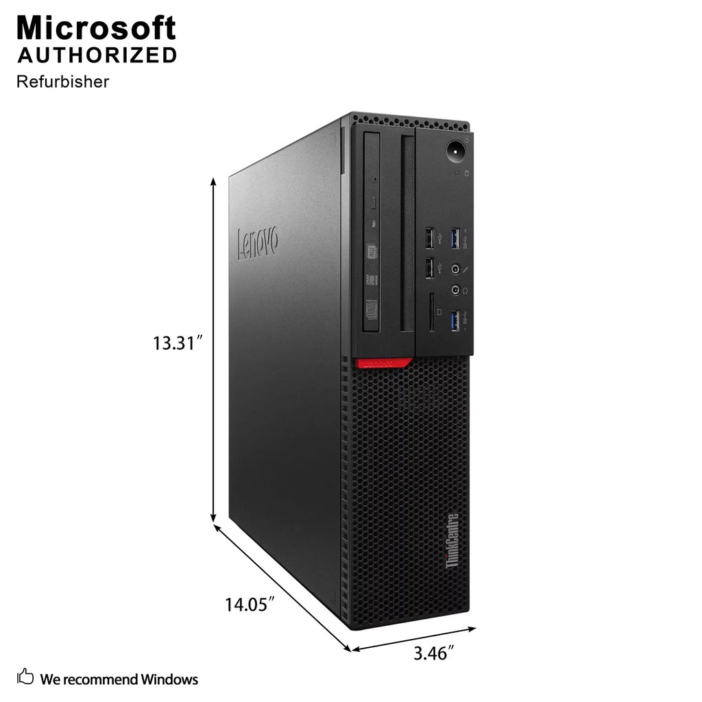 ThinkCentre M800 SFF High Performance Desktop Computer,  Quad Core i5-6400 up to 3.3GHz, 8G DDR4, 512G SSD, DVD, WiFi, BT, 4K Support, DP, VGA, Win10 Pro 64 En/Sp/Fr Used Grade A