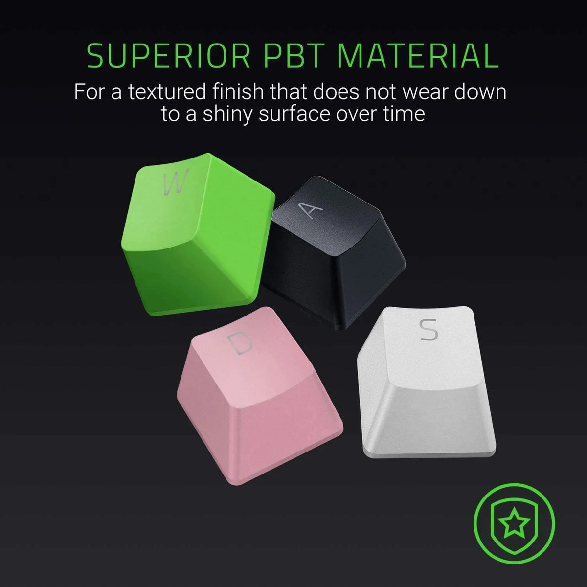 Doubleshot PBT Keycap Upgrade Set for Mechanical & Optical Keyboards: Compatible with Standard 104/105 US and UK layouts - Classic dark