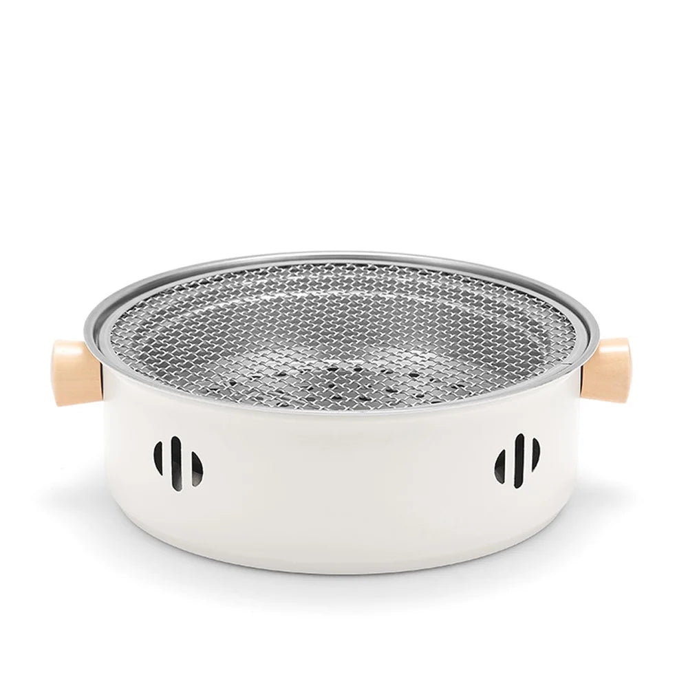 Portable Stainless Steel Charcoal BBQ Grill - Split Grill Design for Camping, Picnics, and Travel - Enjoy Barbecue Anywhere with this Camping Barbecue Stove