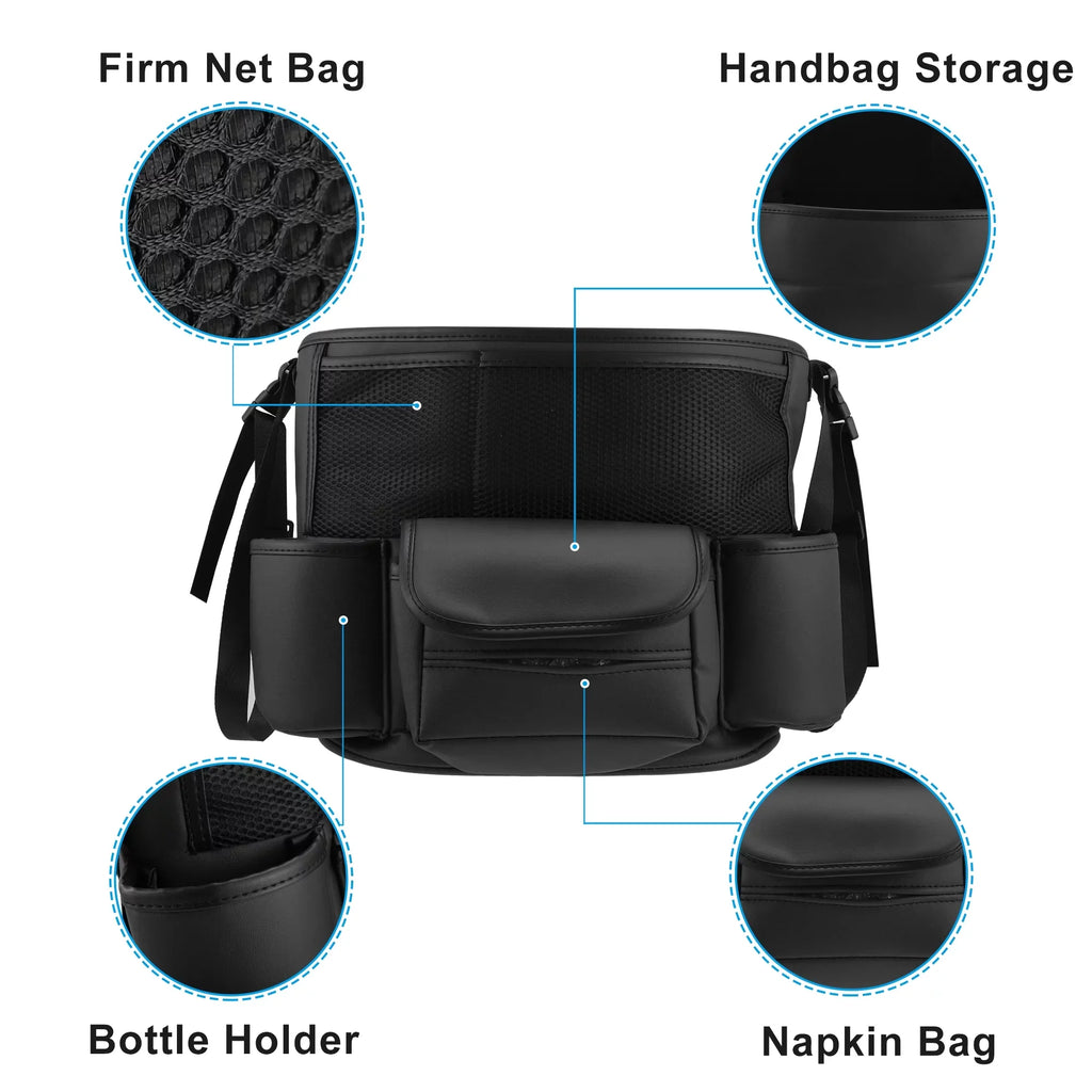 Car Large Capacity Seat Organizer Backseat Multi Pockets Purse Storage for Car 36x26c18cm charcoal