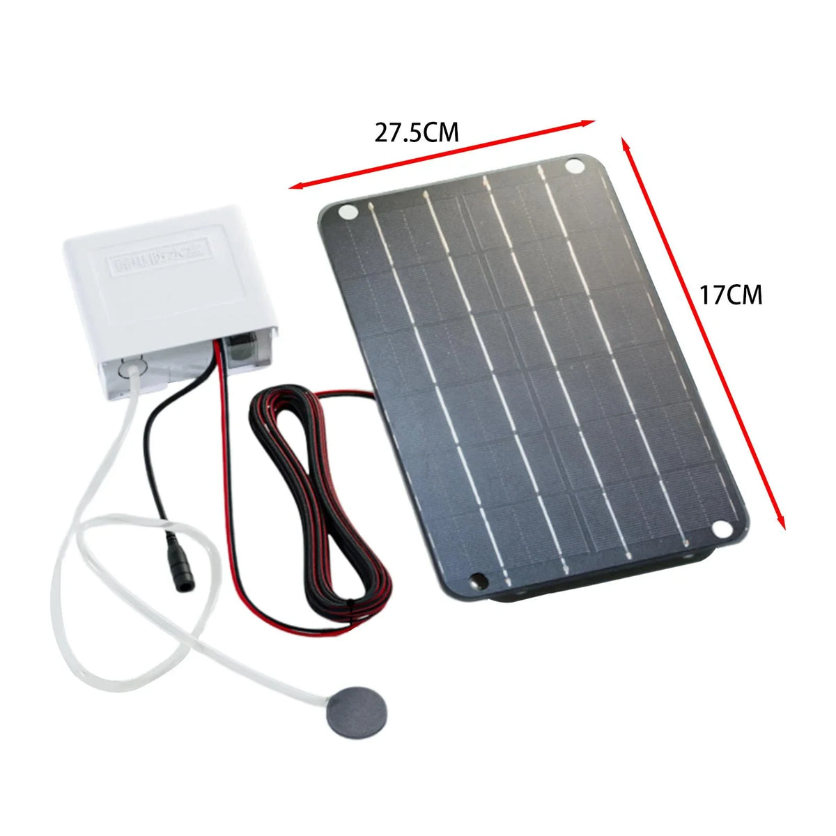 oshhnii Solar Air Pump,Aquarium Air Pump Oxygenator Silent Eco Friendly,6V Solar lake Aerator Solar Powered water feature Pump for Hydroponics
