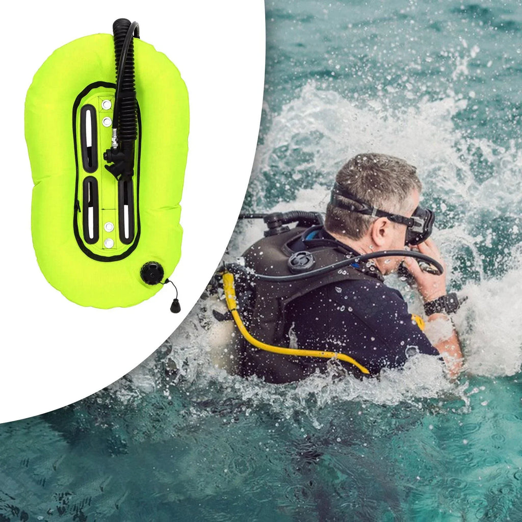 funtasica Scuba Diving Donut Wing Single Tank,BCD Buoyancy Compensator,Easy to Use,Durability Scuba BCD Set for Snorkeling Diving Adult Yellow