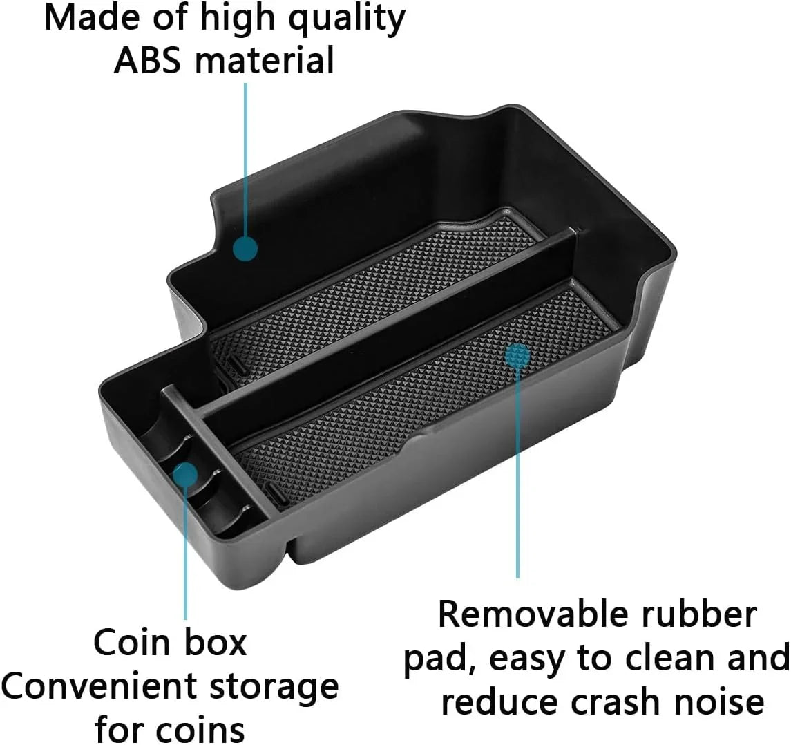EDBETOS Center Console Organizer Tray Compatible with Chevy Colorado GMC Canyon Accessories 2015 2016 2017 2018 2019 2020 2021 2022 Armrest Secondary Storage Glove Box, dark
