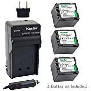 Kastar CGA_DU14 Battery (3_Pack) and Charger Kit for  CGA_DU06, CGA_DU07, CGA_DU14, CGA_DU21, VW_VBD070 VBD140 VBD210 w