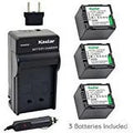 Kastar CGA_DU14 Battery (3_Pack) and Charger Kit for  CGA_DU06, CGA_DU07, CGA_DU14, CGA_DU21, VW_VBD070 VBD140 VBD210 w