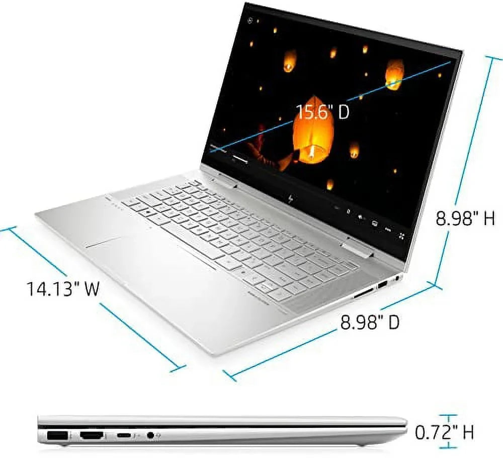 2022  Envy X360 15.6" FHD IPS Touchscreen 2-in-1 Laptop 11th  Core i7-1195G7 Iris Xe Graphics 16GB DDR4 512GB SSD Thunderbolt 4 WiFi 6 Backlit KB FP Reader Win 10 Home Stylus Pen w/ RATZK 32GB