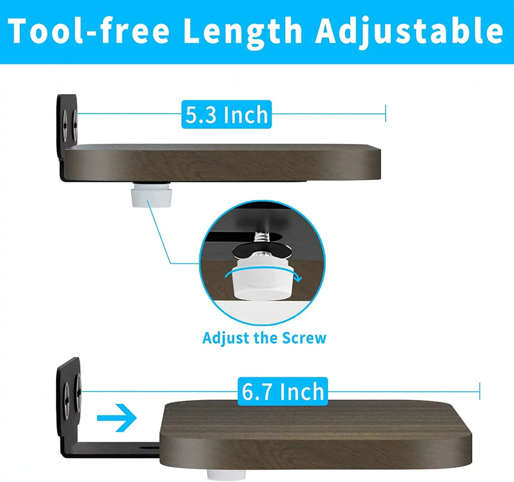 Universal Speaker Wall Mount for JBL, , , Sonos, Logitech, Roku Speaker Mount, Adjustable Wall Shelf for Most