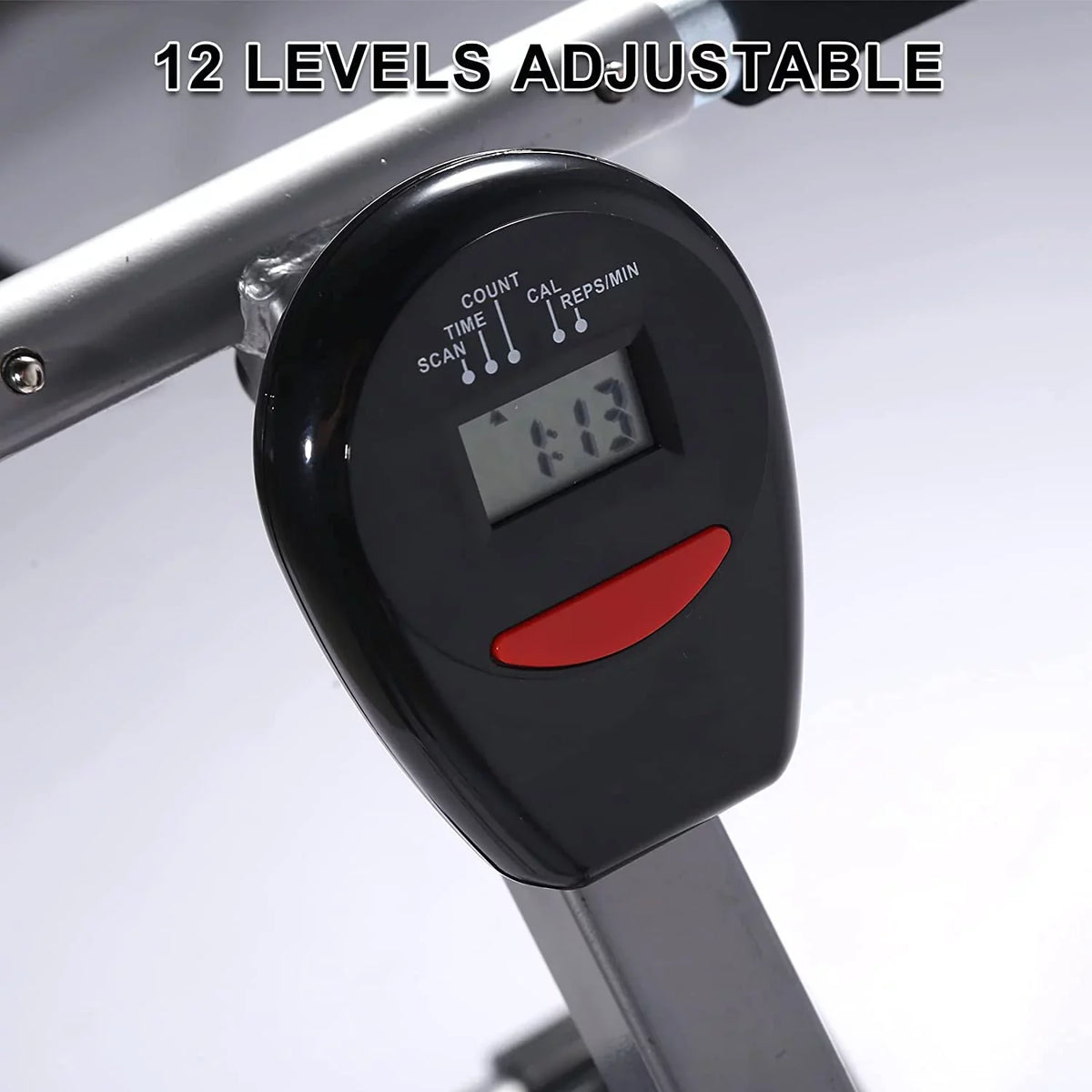 YSSOA Fitness Rowing Machine Rower Ergometer, Digital Monitor and 260 lbs of Maximum Load, dark