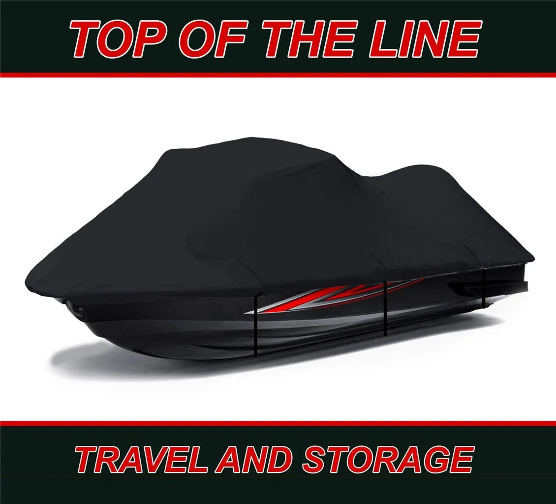 dark TOP OF THE LINE JET SKI Cover Compatible for Kawasaki 130Di 1999 2000 2001 2002 2003 2004 Jet Ski Watercraft Cover 2 Seater