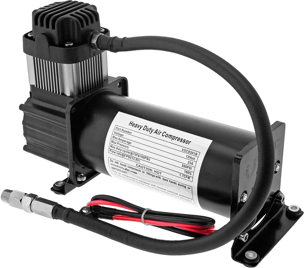 Vixen Horns 3 Gallon (12 Liter) Train/Air Horn Tank with 200 PSI Compressor Onboard System/Kit 12V VXO8330B