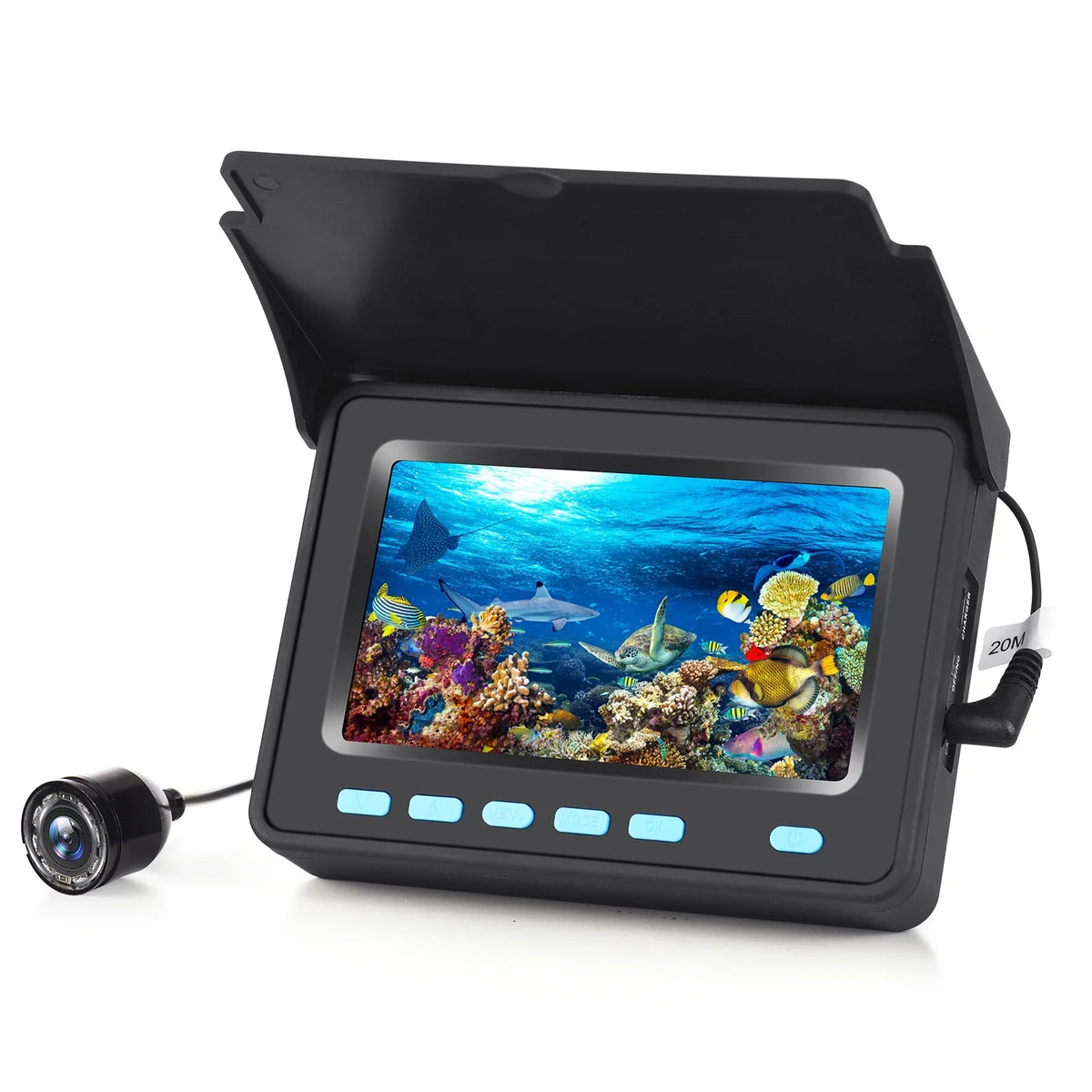 1200TVL Underwater Fishing Camera Fish Finder LCD  8PCS IR LED Night Vision