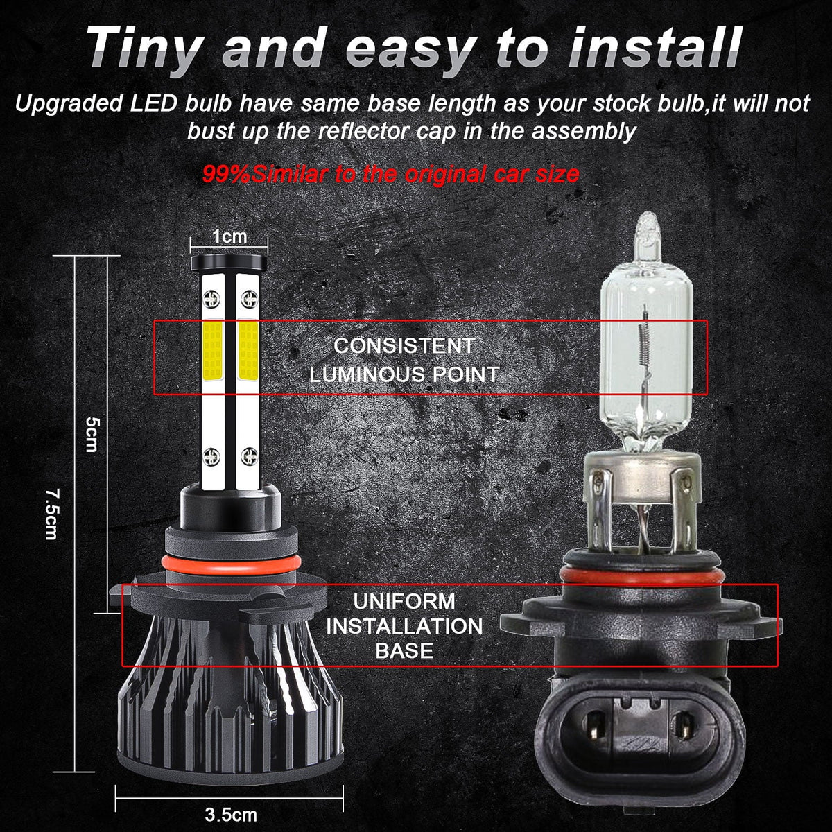 BMZONCC For  F-150 2015 2016 2018 2019 2020 Front LED Headlight High/Low Beam+Fog Light Bulbs 6000k